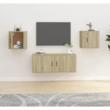 Televizní stolek Nástěnné TV skříňky 2 ks dub sonoma 40 x 34,5 x 40 cm - 8720845667566