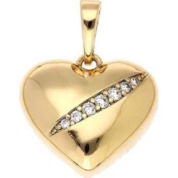 Přívěsek ZLATÝ PŘÍVĚSEK Z CHIRURGICKÉ OCEL 316L SRDCE