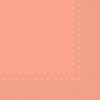 Papírový ubrousek Ubrousky jednobarevné LOSOSOVÉ 3-vrstvý 33x33cm / 236006