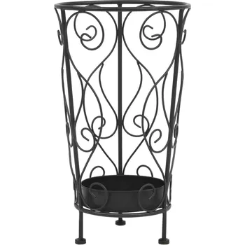 Stojan na deštník Stojan na deštníky ve vintage stylu kovový 26 x 46 cm černý - 8718475606192