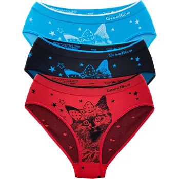 Kalhotky Dámské kalhotky GreeNice - Mix barev Art:3944, (3 ks v balení ) Barva: Mix barva, Velikost: L/XL