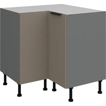 Kuchyňská skříňka Dolní rohová skříňka LUNARA - 90x90 cm, tmavě béžová / antracit