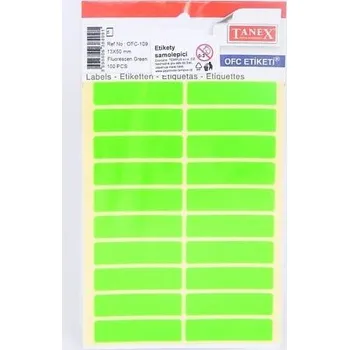 Samolepící etiketa Etikety v sáčku neon 13 x 50 zelené OFC - 109 / 100 ks