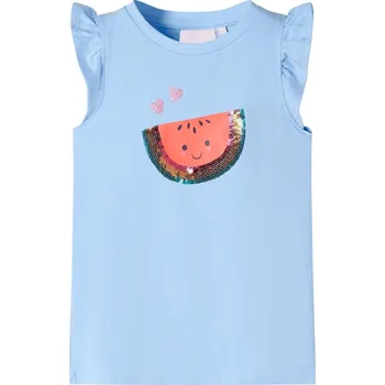 Chlapecké tričko Dětské tričko s volánkovými rukávy světle modré 104 - 8721012002012