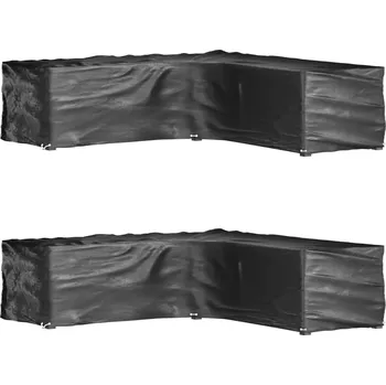 Krycí plachta Plachty na zahradní nábytek tvar L 2 ks 16 oček 285x285x70 cm - 8720845747350
