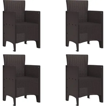 Zahradní sestava Zahradní křeslo 4 pcs Hnědá 53 x 49 x 85 cm PP - 8721288583192