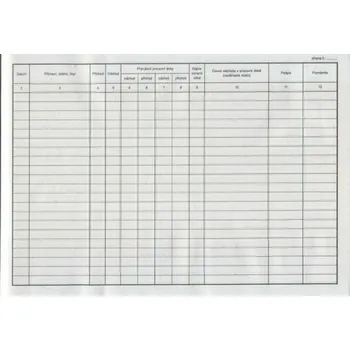 Kniha příchodů a odchodů A4, 40str. /ET372/