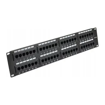 Patch panel Rackový 19" patch panel 2U, UTP Cat.5e, 48 portů