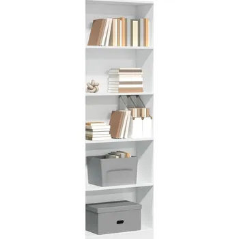 Knihovna Knihovna bílá 60 x 24 x 176 cm, dřevěné - 8721158507297