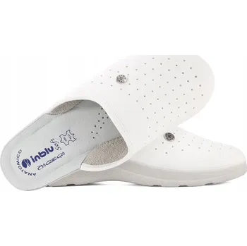 Pánské pantofle Pánské pantofle zdravotní sanitární bílé kožená vložka Inblu RH-33 41