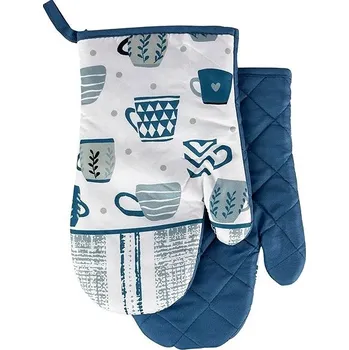 Euromat Chňapka kuchyňská /rukavice s magnetem a poutkem 2 ks - Hrníčky modré