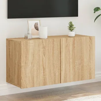Televizní stolek TV skříňka nástěnná dub sonoma 80 x 30 x 41 cm - 8721012255401