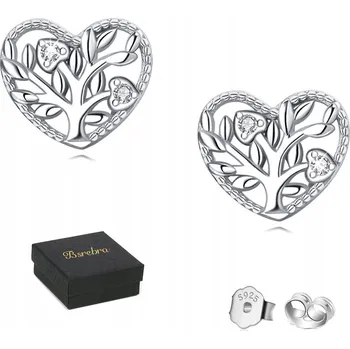 Náušnice Stříbrné Náušnice RYZOST 925 Náušnice STŘÍBRO Puzety Srdce Strom Života