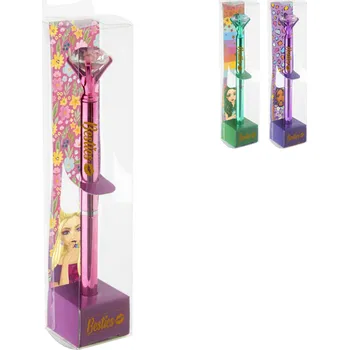 HRAČKY Propisovací kuličkové pero luxusní dětské modré s diamantem Besties 3 barvy