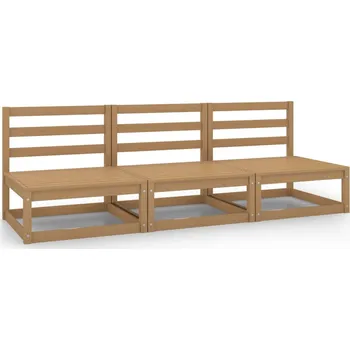 Zahradní sestava Zahradní středové pohovky 3 ks medově hnědé masivní borovice - 8720286355060