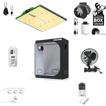 Pěstební box Growmarket Kompletní grow box URBANBOX LED Vipar 2x 100W Set Wide, 120x60x180 cm