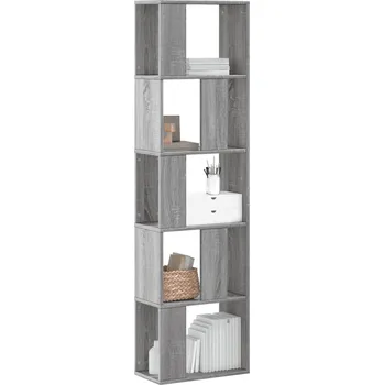 Knihovna Knihovna 5patrová šedá sonoma 45x23,5x162,5 cm kompozitní dřevo - 8721102950421