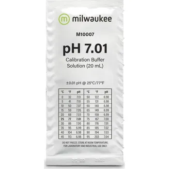 Měřicí přístroj Milwaukee pH 7.01 pufr 20 ml, kalibrační roztok BOX 25 ks