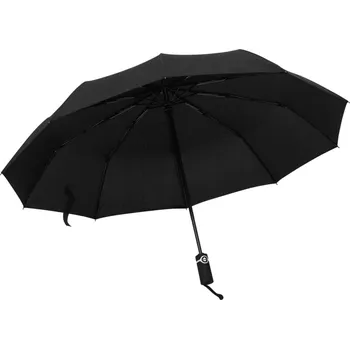 Módní doplněk Automatický skládací deštník černý 104 cm - 8720286345139