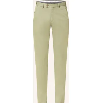 Pánské kalhoty Hiltl Pánské Chino Kalhoty Extra Slim Fit, zelená, 56