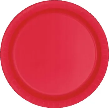 Talíř 8 ks Červené papírové talířky 23 cm