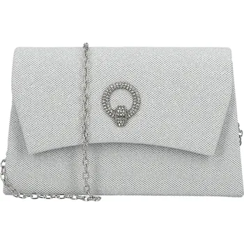 Kabelka Trendy dámské plesové psaníčko Michelle Moon Capri, stříbrné