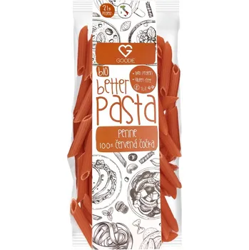 Příloha GOODIE Těstoviny proteinové - 100% Červená čočka - Penne BIO 250 g