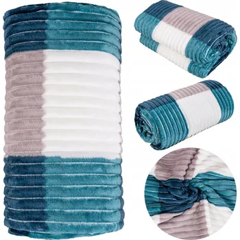 Přehoz na lůžko MĚKKÁ DEKA PŘEHOZ NA POSTEL KANAPE KŘESLO TEPLÁ MIKROVLÁKNOVÁ FLEECE 160x200cm