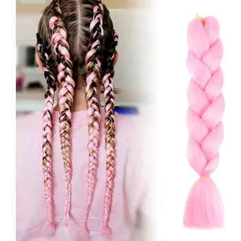 Paruka Vlasový příčesek 127 cm - růžový