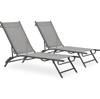 Zahradní lehátko Zahradní lehátka 2 ks textilen a ocel - 8719883853192