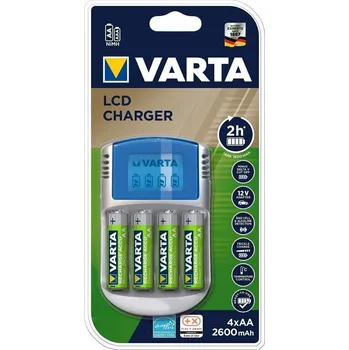 Nabíječka baterií Varta PP LCD Charger 4xAA 2500 R2U& 12V + USB adapter Nabíječka na baterie (Jako nové)