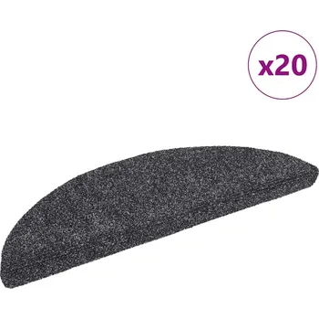 Nášlap na schod Schodové rohože samolepicí 20 ks 56 x 17 x 3 cm tmavě šedé půlkulaté - 8721288457875