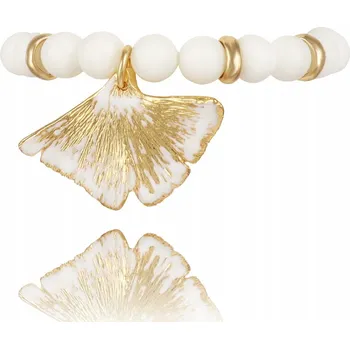 Náramek COLIBRA Pozlacený náramek s lístky a acháty (B23/LAT/65AU)