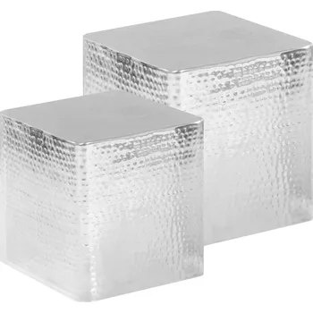 Konferenční stolek Konferenční stolky 2 ks stříbrné hliníkové - 8718475611035