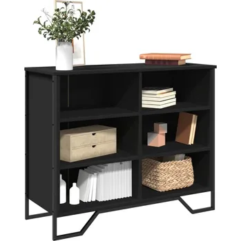 Organizace kuchyně Příborník černý 91 x 35,5 x 74,5 cm kompozitní dřevo - 8721102811173