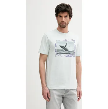 Pánské tričko Bavlněné tričko BOSS Orange 50539187 tyrkysová 60X, vel. XXXL