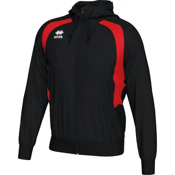 Pánská mikina ERREA´ ERREA ARIS Mikina s kapucí BARVA: černá - červená, Velikost: XXXL Raglánové rukávy, kontrastní vsadky, kapuce se šňůrkami
