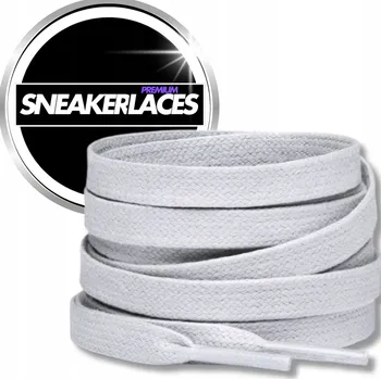 Tkaničky do bot Šedé ploché tkaničky do bot 90 cm, 8 mm, pevné, pro tenisky a sportovní obuv