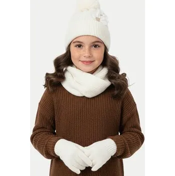Oblečení a móda Set čepice, tunelová šála a rukavice Mayoral 10071 Écru 12Y