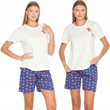 Dámské pyžamo Dámské bavlněné pyžamo MORELLA krátký rukáv letní krátké XL
