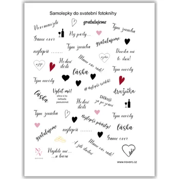 Svatební dekorace Papírové samolepky do svatební fotoknihy verze C