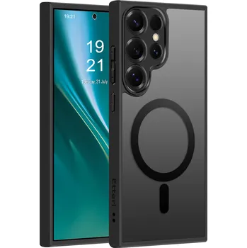 Pouzdro na mobilní telefon Pouzdro Etteri Matt Mag case pro Samsung Galaxy S25 Ultra černé