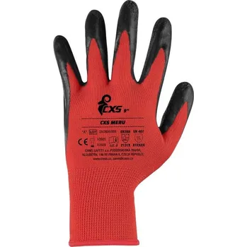 Pracovní rukavice CXS Rukavice MERU, polomáčené v latexu, vel. 09