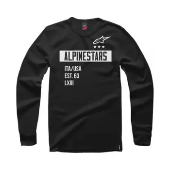 Pánská móda Alpinestars Pánská černá mikina VALIANT CREW Alpinestars 1036-51007 10 - M