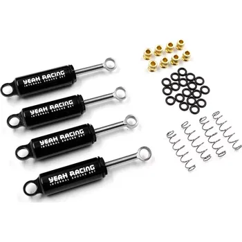 RC náhradní díl Yeah Racing Set hliníkových tlumičů 4ks pro Traxxas TRX-4M, černé