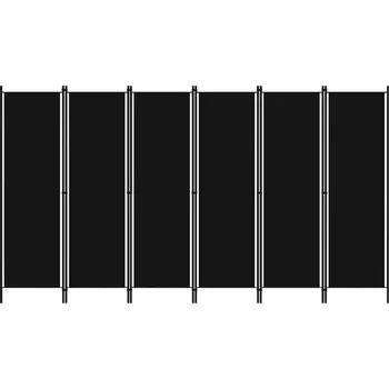 Paraván 6dílný paraván černý 300 x 180 cm - 8720286022764