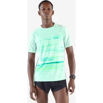 Pánské tričko KIPRUN Pánské běžecké tričko L MODRÁ|ZELENÁ