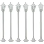 Zahradní sloupové lampy 6 ks E27 110 cm hliníkové bílé - 8718475610564
