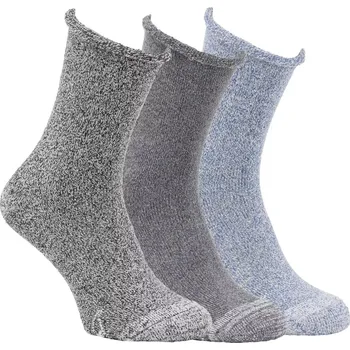 Dámské ponožky Dospělé froté ponožky Thermo - 43-46 / šedý melír
