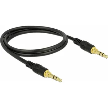 Audio kabel Delock 85547 audio propojovací kabel [1x jack zástrčka 3,5 mm - 1x jack zástrčka 3,5 mm] 1 m černá